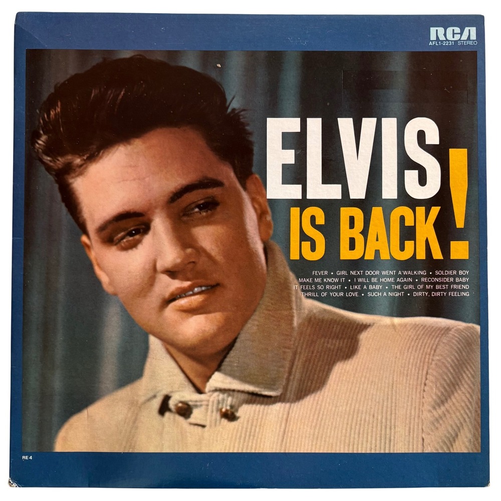 Elvis Presley Elvis Is Back! Vinyl LP Record RCA Victor AFL1-2231 Stereo 1960s